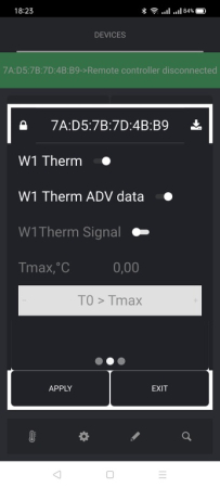 Приложение для опроса беспроводных термоштанг и гигротермоштанг