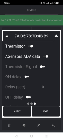 Приложение для опроса беспроводных термоштанг и гигротермоштанг